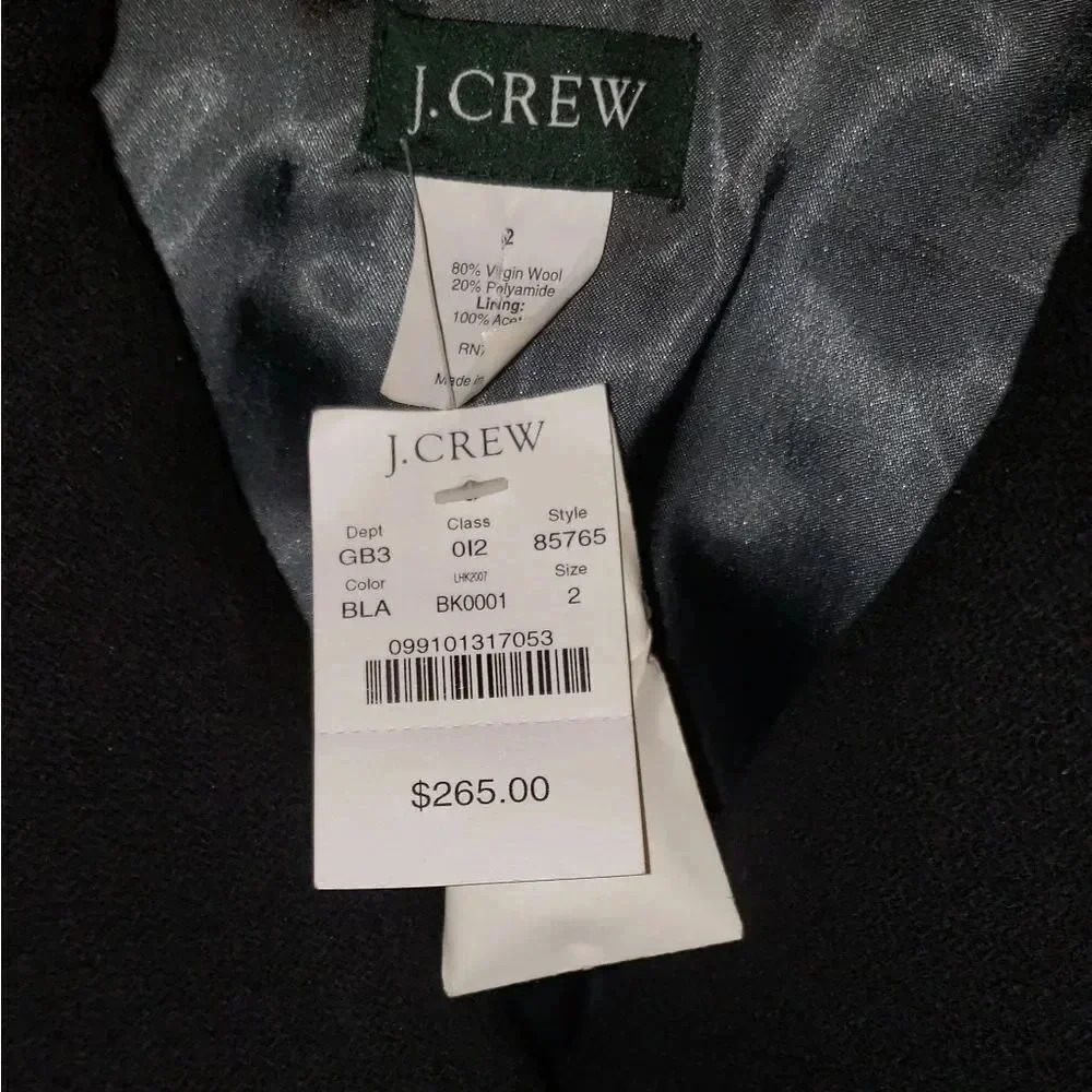J CREW Ladies‎ black winter coat - Picture 2 of 14